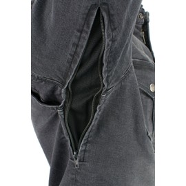 Milwaukee Leather MPM1620 Men's Black Armored Denim Biker Shirt with Aramid by Dupont Fibers - Small