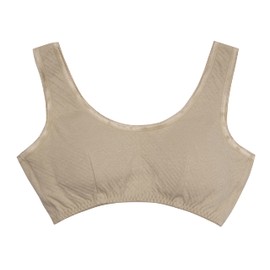 Selvin 100% Cotton Soft Gauze Bra, Soft Cup Bra, Beige, M Size
