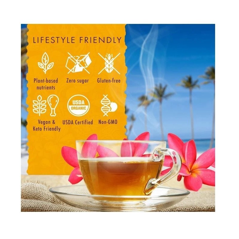Hawaiian Natural Tea Mango Peach Flavored Organic Tea - Tropical