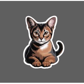 Sticker Dynasty Abyssinian Cat Sticker Animal Pet Friend Pretty Feline Gift Waterproof NEW