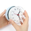 mooas 2WAY 静音 防水 浴室用時計 シャワー用時計 壁掛け時計 カチカチ音がしない静音タイプ 電池駆動型 吸盤付き壁取付型時計