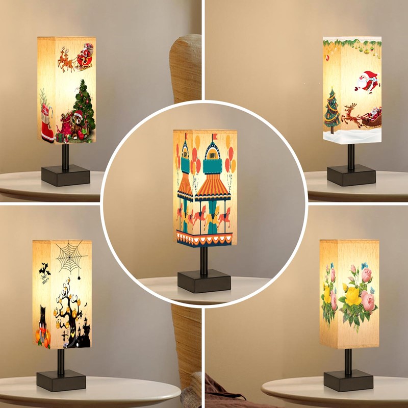 Small Table Lamp for Bedroom - Bedside Lamps for Nightstand,