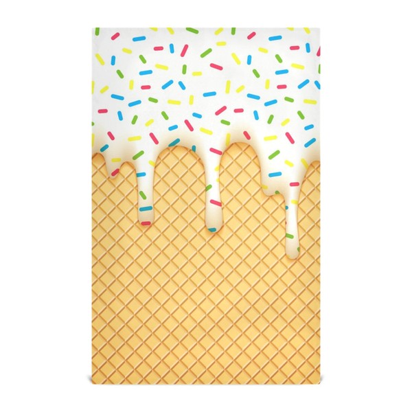 YETTASBIN Ice Cream Cone Kitchen Dish Towel 4 Pack, Soft