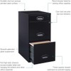 Pemberly Row 3 Drawer Metal File Cabinet with Pencil Drawer
