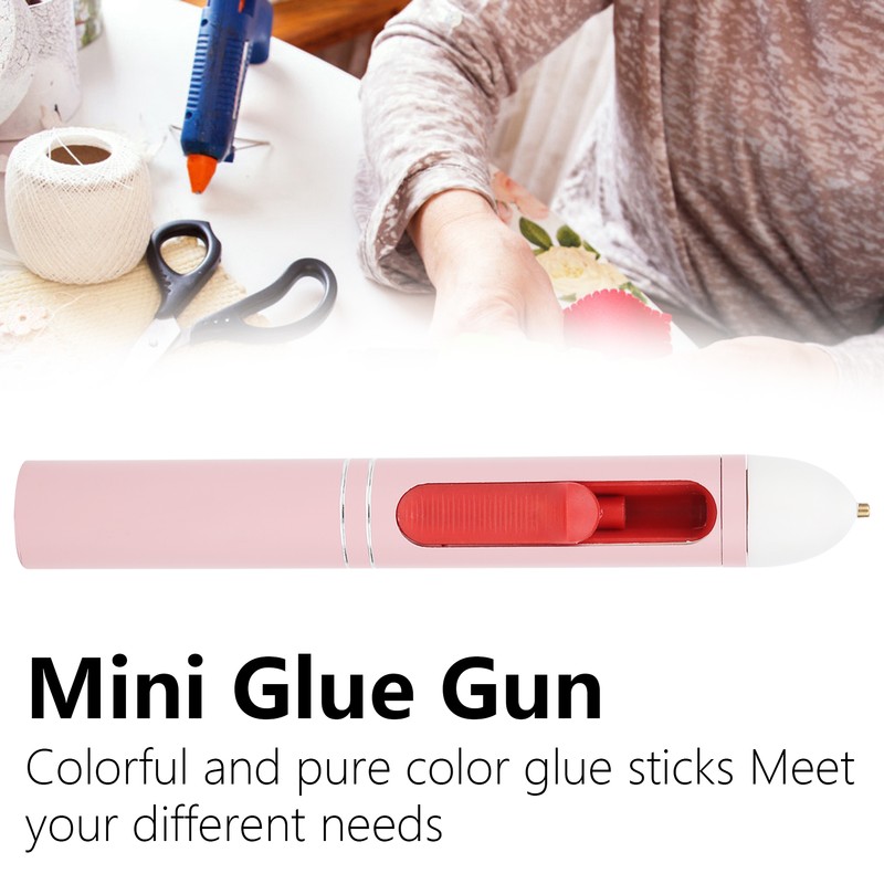 Mini Glue Gun Hot Melt Colorful Pen‑Shaped Cordless 2200mAh USB