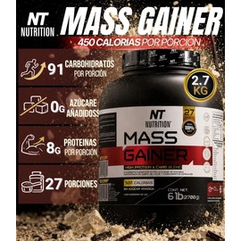 Ganador De Peso Mass Gainer Creatina Y Bcaa Nt Nutrition Sabor GAINER VAINILLA HYDRATION UVA CREATINA NATURAL