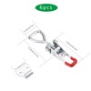 6 PCS Toggle Clamp Latches, Adjustable Cabinet Clasp Lock, Metal