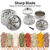 Glamified 2.5" 4 Pieces Hand Cranked Clear Top Herb Grinder