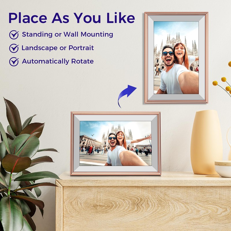 ELIME Digital Picture Frame - FRAMEO 10.1 Inch WiFi Digital