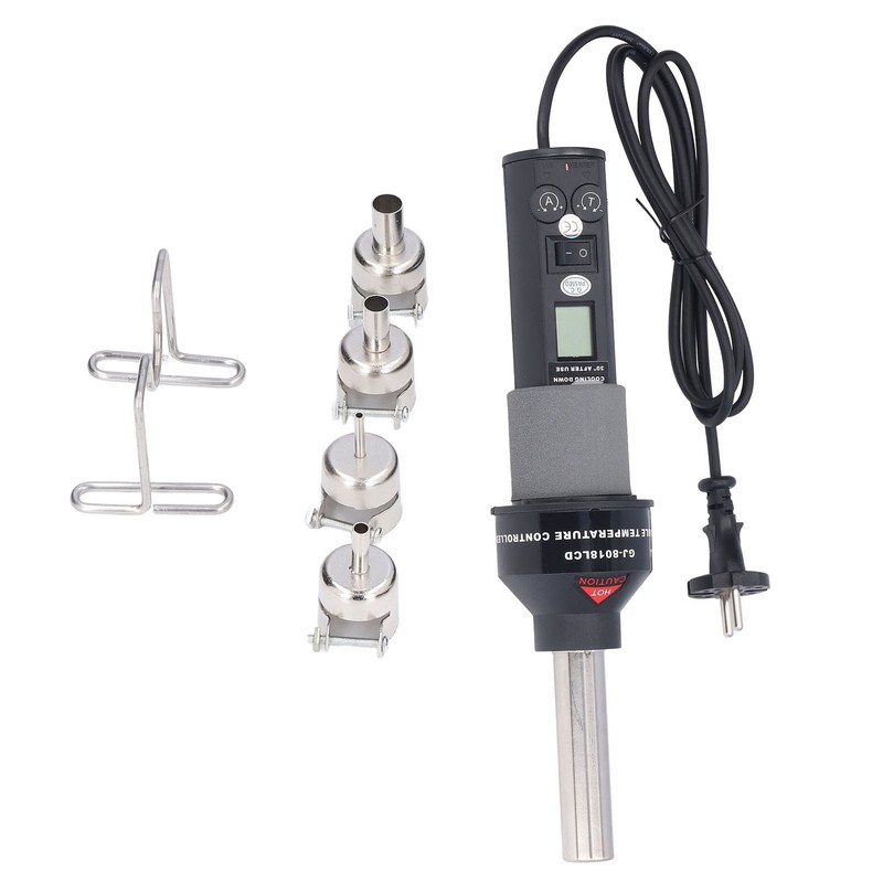 6Pcs Hot Air Gun LCD Digital Display Adjustable Portable Heating