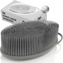 Avilana Silver Edition Exfoliante Corporal Silicón Cepillo Baño Doble Cara Tecnología Iones Plata Certificación Iso Sgs Cerdas Firmes Piel Áspera