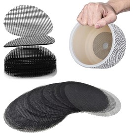 Circular Flower Pot Hole Mesh Pad，100PCS 4 inch Flower Pot Hole Mesh Pad Bonsai Pots Bottom Grid Mat Mesh Round Drainage Mesh Hole Screens Keep Soil from Flowing Away