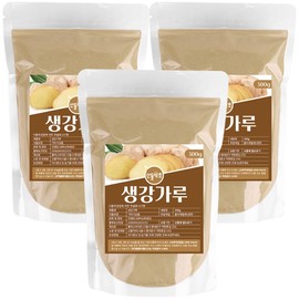 Domestic Ginger Powder 300gx3 Pack Natural Seasoning Premium Ginger Powder / 국산 생강가루 300gx3팩 천연조미료 프리미엄 생강분말
