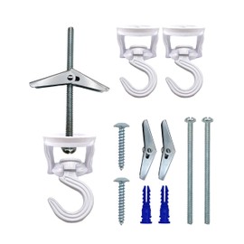 NACETURE Swivel Swag Hooks for Ceiling Hanging 2 Pack - Ceiling Hangers Heavy Duty for Hanging Plants and Lights - Zinc Bolt Hook Installation for Cavity Wall Fixing