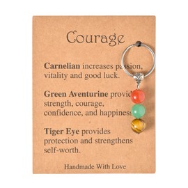 FZBYQWD Natural Crystal Key Chain Gifts for Women Girls, Lucky Charms, Inspiring Gifts for Coworkers, Gift for New Beginning