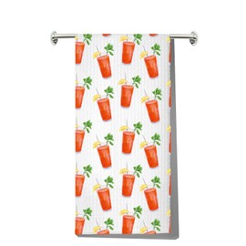 MYSOMY Bloody Mary Towel Bloody Mary Cocktail Gifts Bloody Mary Tea Towels Bloody Mary Lover Gifts Bloody Mary Themed Towels (Green Yellow UK)