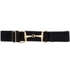 Dielianyi 1.5-inch Elastic Equestrian Belt Bit Buckle Leather Key Strap