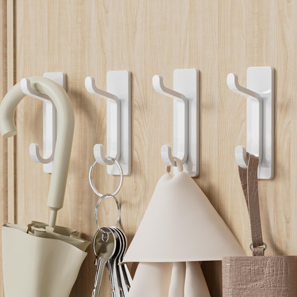 Josmimic Adhesive Towel Hooks Heavy Duty: Self Stick on Hanger