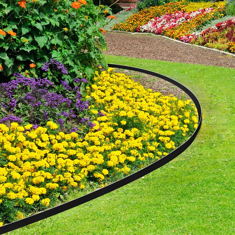 1.5 Inch x 200FT Garden Edging Border,Landscaping with 240pcs Spikes