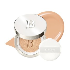BANILA CO Covericious Ultimate Cover Cushion | Up to 100HR Long-Wear Foundation | 20 Shades for All Skin Tones | Matte & Lightweight Finish | Korean Cushion Foundation (14g / 0.49 oz), 24W SAND