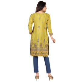 Maple Clothing Plus Size Indian Kurtis for Women Long Kurti Tunic Top (Green, 6XL)