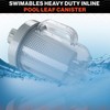 Swimables Heavy Duty Inline Pool Leaf Canister - Compatible with