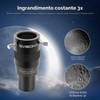 Svbony SV216 Lenti di Barlow 3x, 1.25" Metallo Barlow 4-Elementi