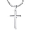 MILACOLATO 925 Sterling Silver Cross Necklace for Men Women, 5mm