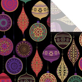 Jillson Roberts Premium Bulk 20" x 30" Printed Tissue for Wrapping and Gift Bags, Opulent Ornament, 240 Sheets