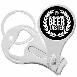 Professional Beer Taster Nail Clippers Plus Bottle Opener Keychain