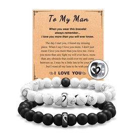 Matching Couple Ring Bracelets Gifts for Boyfriend Matching Bracelets for Couples Valentines Day Gifts for His and Her