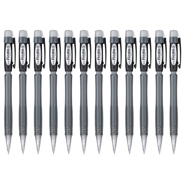Pentel Fiesta Automatic Pencil, 0.5mm Lead, Grade HB, 1 Pack of 12 Pencils