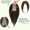 OLLAVO Hair Toppers for Women Real Human Hair, 360°3D Bangs