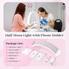 LIONVISON Half Moon Light with Nail Desk: 30-inch Manicure Table
