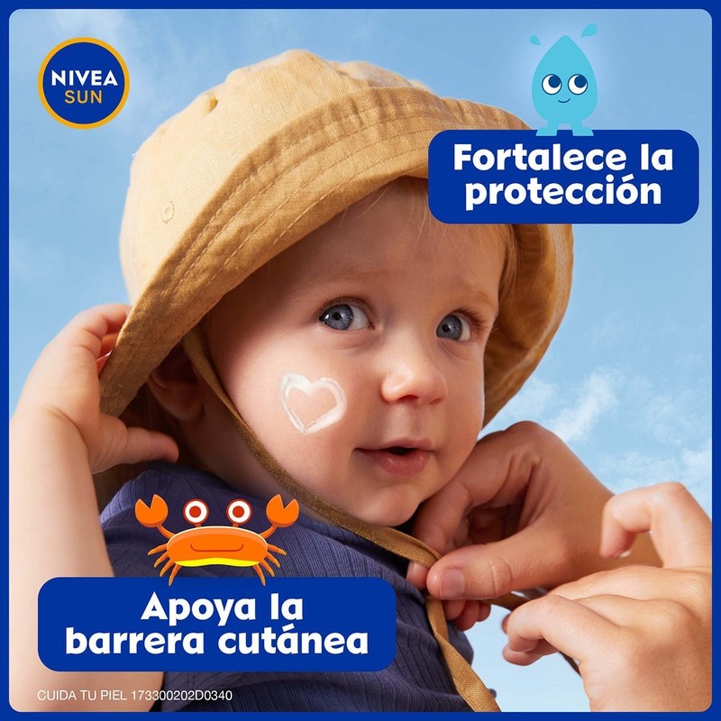 Protector Solar Fps50 Nivea Sun P&s Piel Sensible 200ml