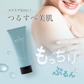 pureLi Pure Body Scrub & Body Soap, 7.1 oz (200 g), Mandarin Wood Scent, Tube Type, Highly Moisturizing, Moist Skin Care, Blackheads