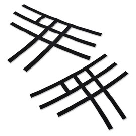 G-PLUS Webbing Nets Compatible with 2006-11 ATV Honda TRX450R 400EX 400X 300EX 300X,Replacement Nerf Bar Nets Black