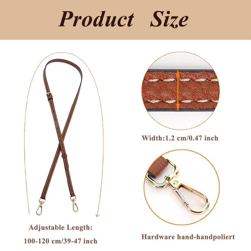 2-Pack Mini Bag Replacement Shoulder Strap and Bag Insert Organizer