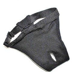 FUNNYDOGCLOTHES Pack of 3 Female Cat Dog Diapers Cotton Sanitary Pants Girl Puppy Stretch Elastic Black (L Waist 18" - 22")