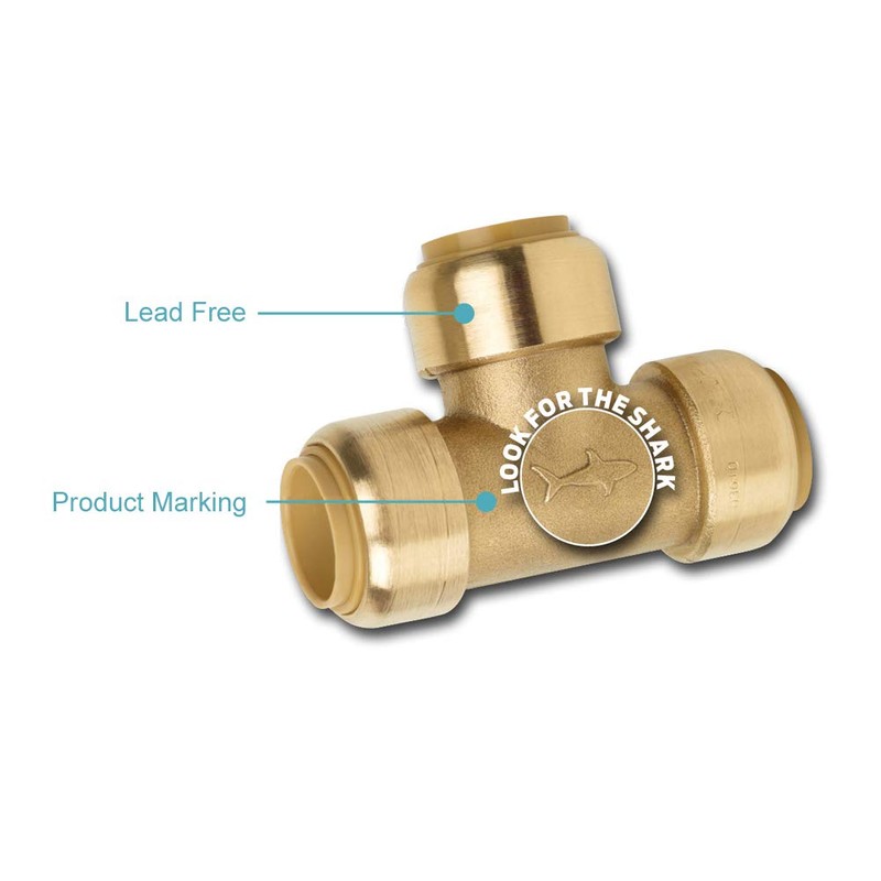 SharkBite Shower and Tub Connection Kit, Push to Connect Brass