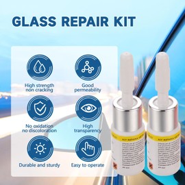 Windscreen Repair Kit, Car Windshield Repair Kit, Glass Repair Liquid, Glass Repair Kit, Cracked Glass Repair Kit, Glass Nano Repair Fluid, for Repair of Windscreen Cracks