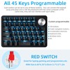 Koolertron One Handed Mechanical Gaming Keyboard with 24 Macro Keys,
