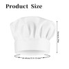 TIESOME 2PCS Adjustable Elastic Chef Hat, Reusable and Washable Durable