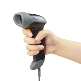 Barcode Scanner 2DQR1D Barcode Reader Wired Barcode Scanner Compatible with Smartphone, Tablet, PC, CCD Barcode Reader Works with Windows, Mac, Android, iOS