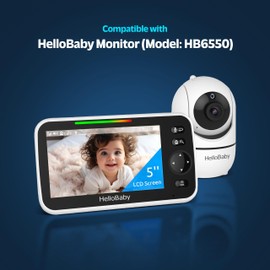 Protective Case for HelloBaby Baby Monitor 5" - Includes Carrying Strap and Built-in Magnets (Fits HB6550 Upgrade Monitor, 5inch Screen)