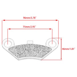 PowerMotor Disc Rear Brake Pad Shoes Set Replacement for 125cc 150cc ATV Quad 4 Wheeler Dirt Pit Bike Go Kart 2 PCS