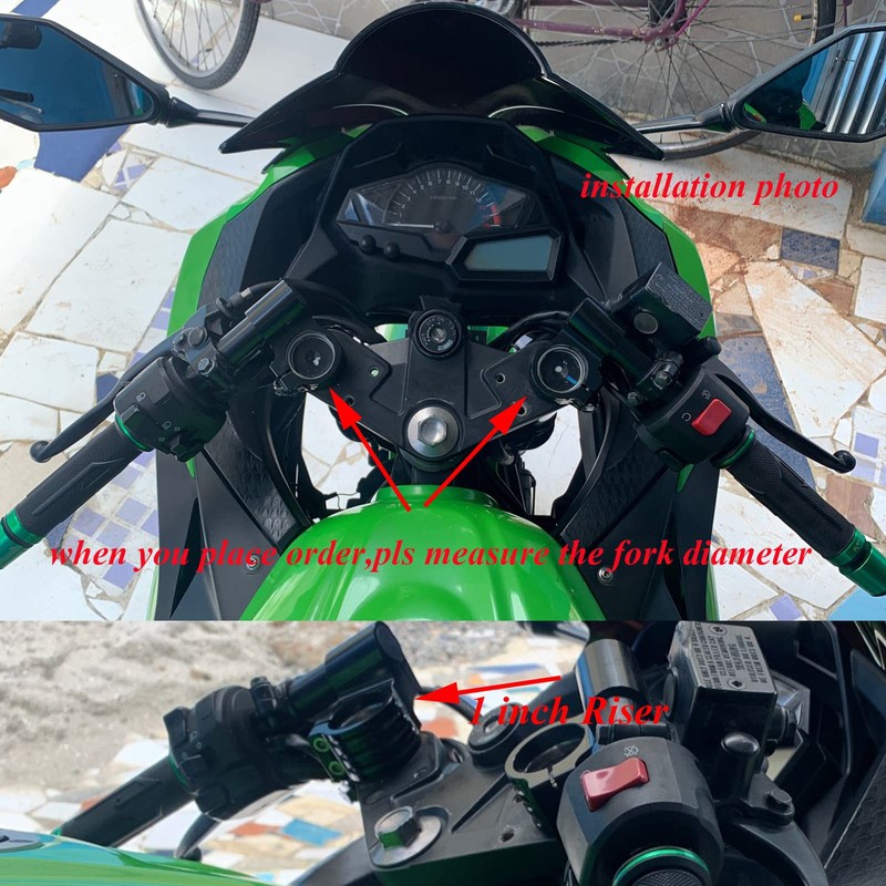 37mm Clip on Handlebars 1" Riser fit 37mm Fork Tube