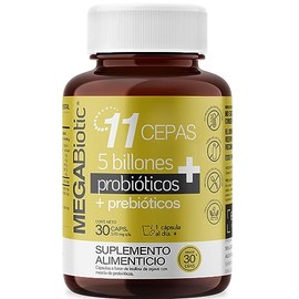 Megabiotic Probióticos Billones Cepas Días Prebióticos Inulina Agave Lactobacilos Aloe Vera Sábila Probioticos Mujeres Hombres Cápsulas Suministro