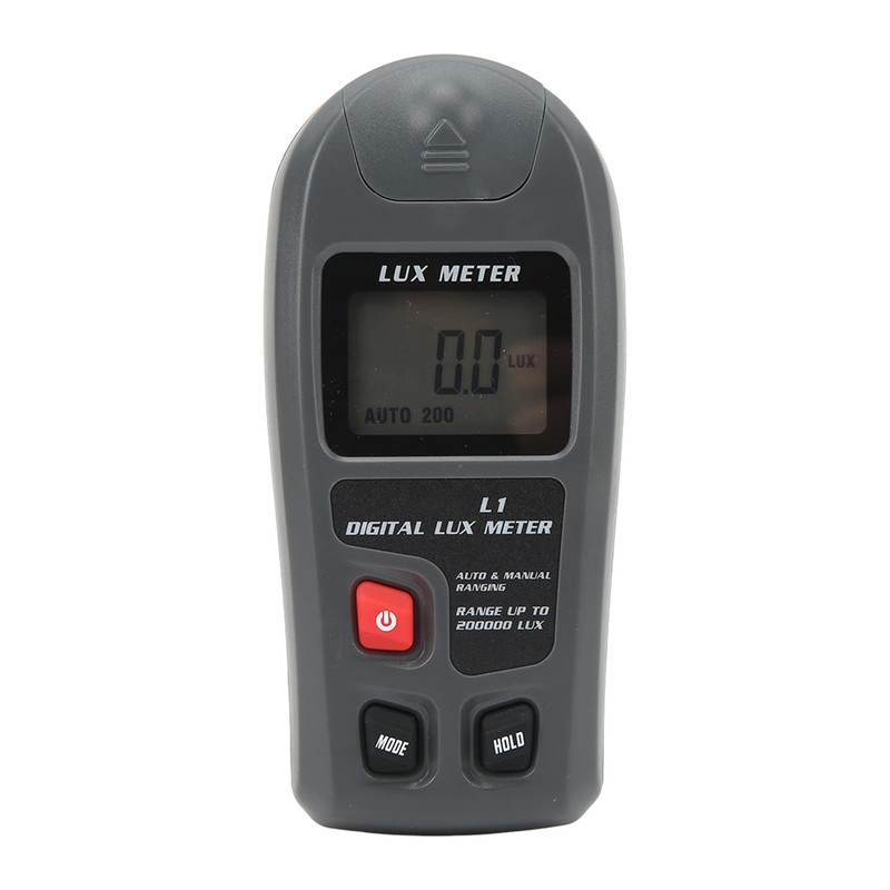 Digital Illuminance Meter, Measuring Up to 200,000 Lux, LCD Screen,