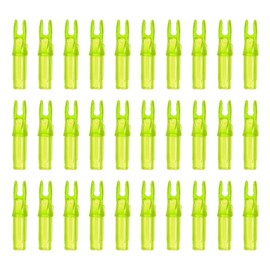 PATIKIL Archery Arrows Nocks 6.2mm, 30 Pack Plastic Insert Arrow Nock Replacement Arrow Tails for Hunting Shooting Compound Recurve Bow, Transparent Yellow